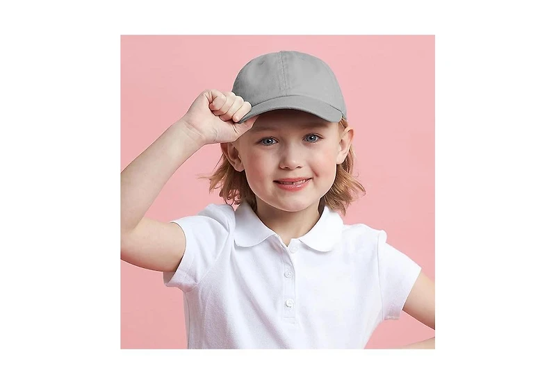 Furlihong Kids Washed Low Profile Baseball Cap - Cotton and Denim, Upf 50+ Plain Sun Hat for Daily Wear