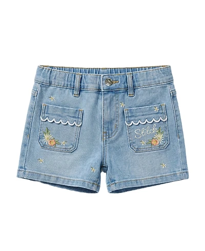 Kate Mack Girls 7-16 Stitch Denim Short