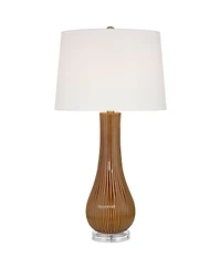 360 Lighting Shannon 30 1/2" High Stripe Ceramic Gourd Table Lamp with Dimmer
