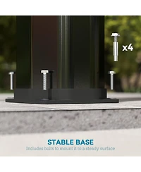 Outsunny 7.1FT Slolar Heated Outdoor Shower, 9.2 Gal Outdoor Solar Shower