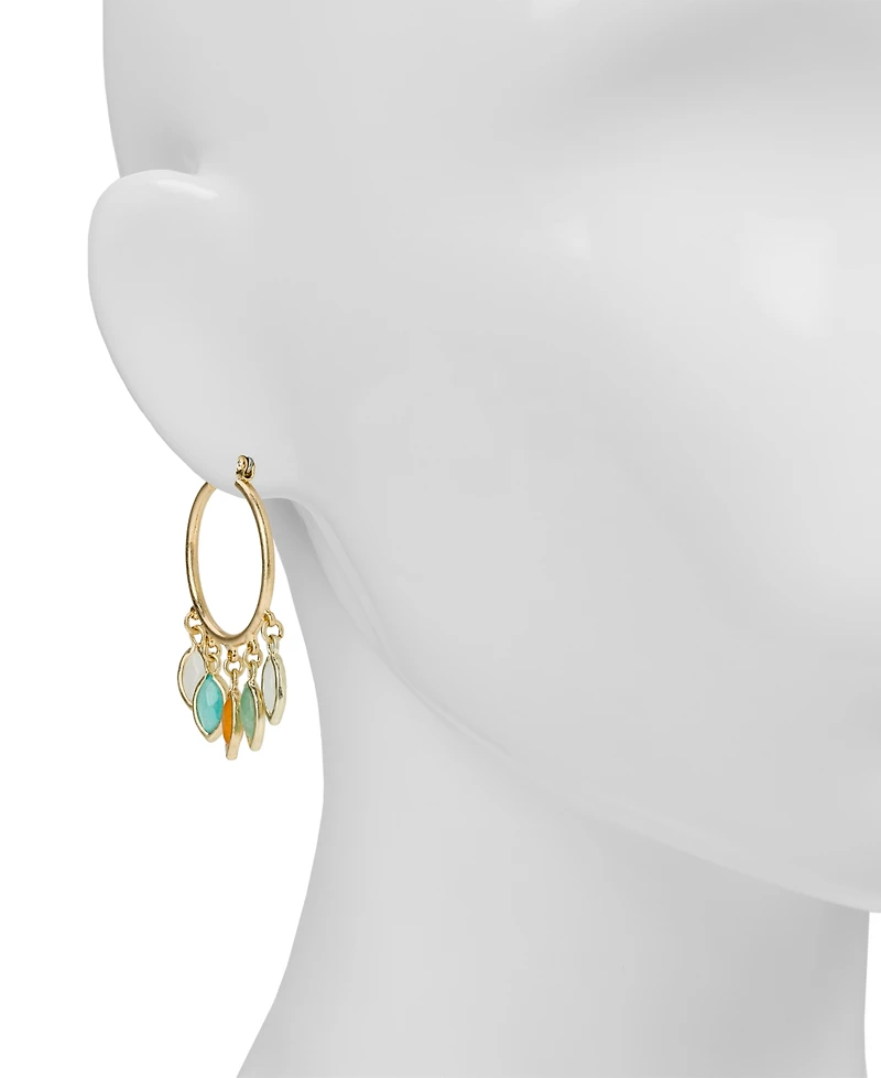 Patricia Nash Gold-Tone Plated Hoop Dangle Earrings