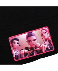 KPop Demon Hunters Men's Huntr/x Black Cuff Knit Beanie
