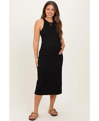 Black Ribbed Materni