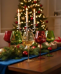 The Wine Savant Holiday Wine Glasses, Set of 5