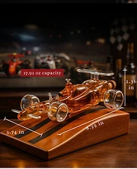 The Wine Savant Race Car Glass 18 oz. Whiskey Decanter