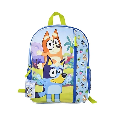 Bluey piggybacking Bingo Nylon Kids 16" School Backpack for Girls and Boys