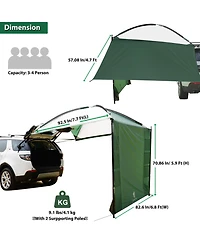 Naturehike Lightweight Car Side Tent for Suv Camping Vehicle Awning Truck Canopy Car Tent for Van Mpv Rv Jeep Outdoor Travel