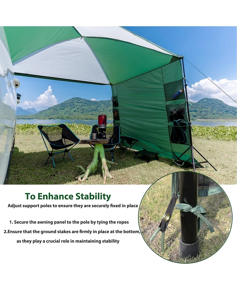 Naturehike Lightweight Car Side Tent for Suv Camping Vehicle Awning Truck Canopy Car Tent for Van Mpv Rv Jeep Outdoor Travel