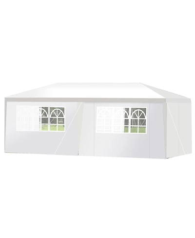Gymax 10'x20' Heavy Duty Canopy Party Gazebo Cater Event Wedding Tent With Side Walls