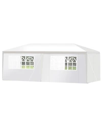 Gymax 10'x20' Heavy Duty Canopy Party Gazebo Cater Event Wedding Tent With Side Walls