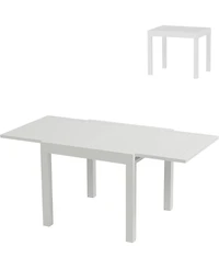 Gaomon Expandable Patio Table for 4-6 Persons, 31.5"-63" Extendable Outdoor Dining Table Set, Aluminum Slat Frame