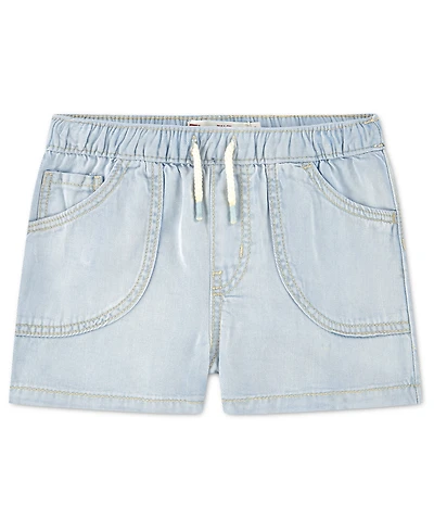 Levi's Girls' Toddler 2T-5T Denim Parachute Shorts