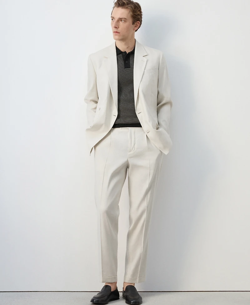 Mango Men's Boston Regular-Fit Double-Breasted Suit Blazer