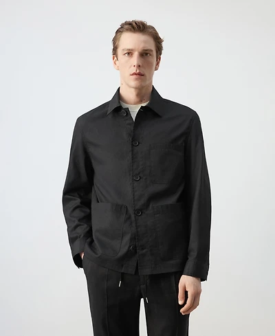 Mango Men's Pockets Lyocell Cotton Jacket