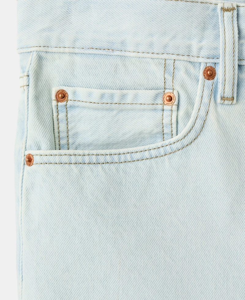 Mango Men's Straight-Fit Denim 8.86" Bermuda Shorts