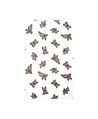 Hudson Baby Infant Cotton Poly Flannel Burp Cloths Bundle 12-Pack, French Bulldog Stars, One Size