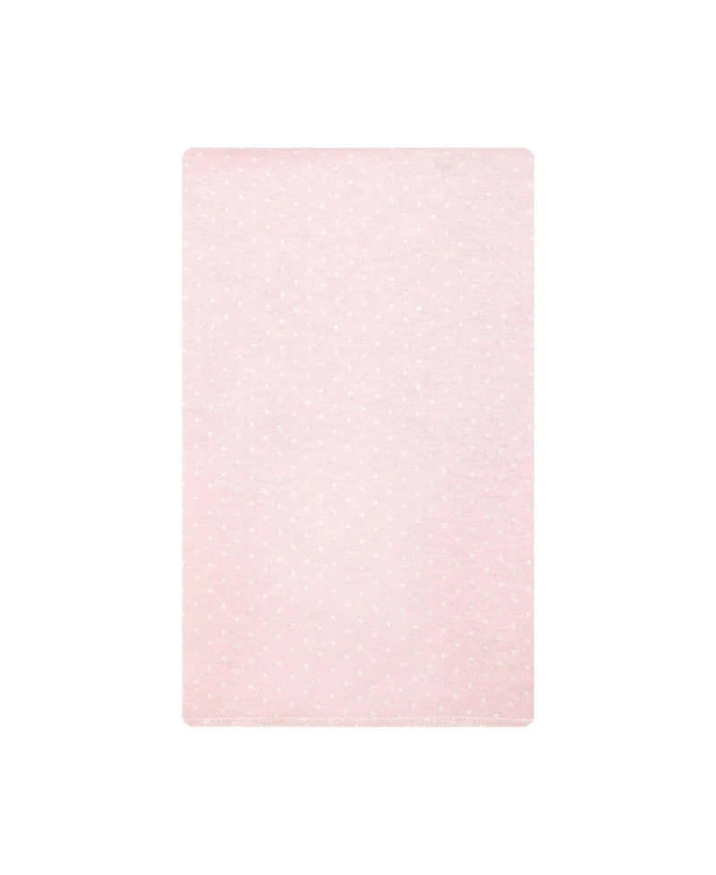 Hudson Baby Girl Cotton Poly Flannel Burp Cloths Bundle 12-Pack, Tiny Rose, One Size