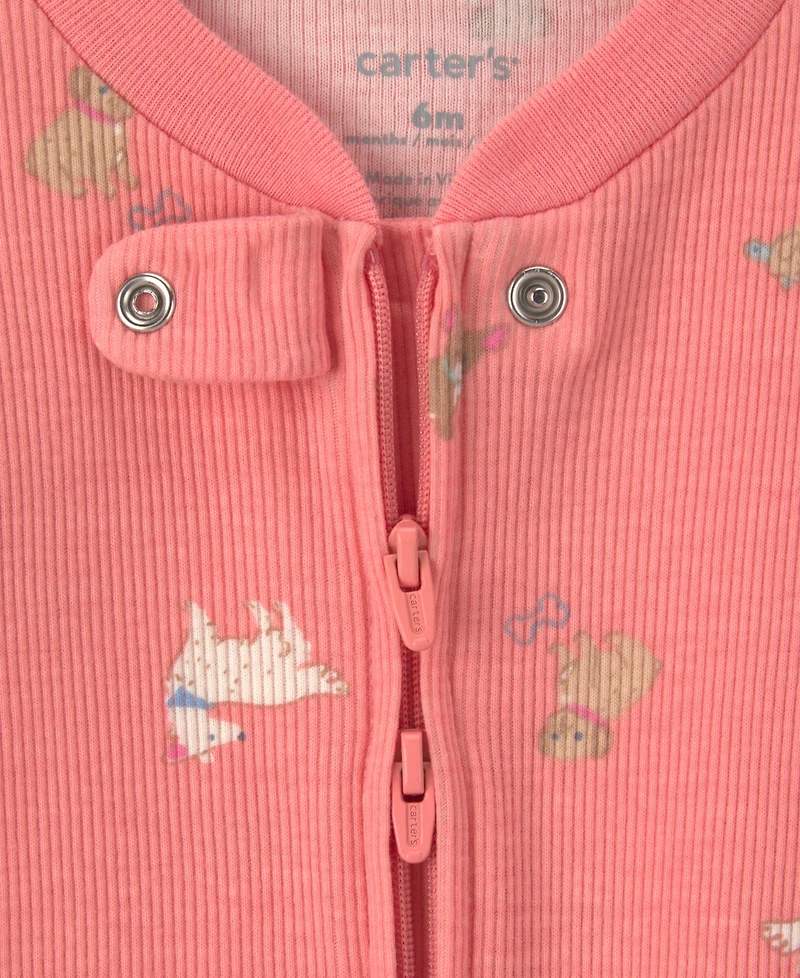 Carter's Baby Girls' 2-Way Zip Sleep & Play