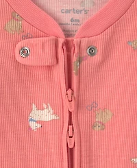 Carter's Baby Girls' 2-Way Zip Sleep & Play