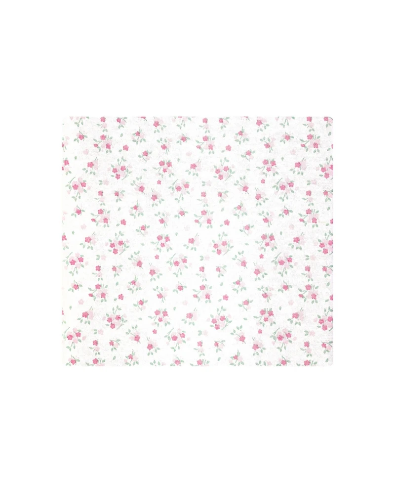 Hudson Baby Girl Cotton Poly Flannel Receiving Blankets Bundle 7-Pack, Wispy Wild Flower Bunny, One Size