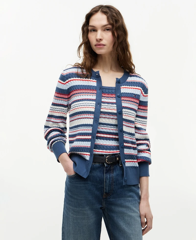 Tommy Hilfiger Women's Crewneck Cable Knit Sweater