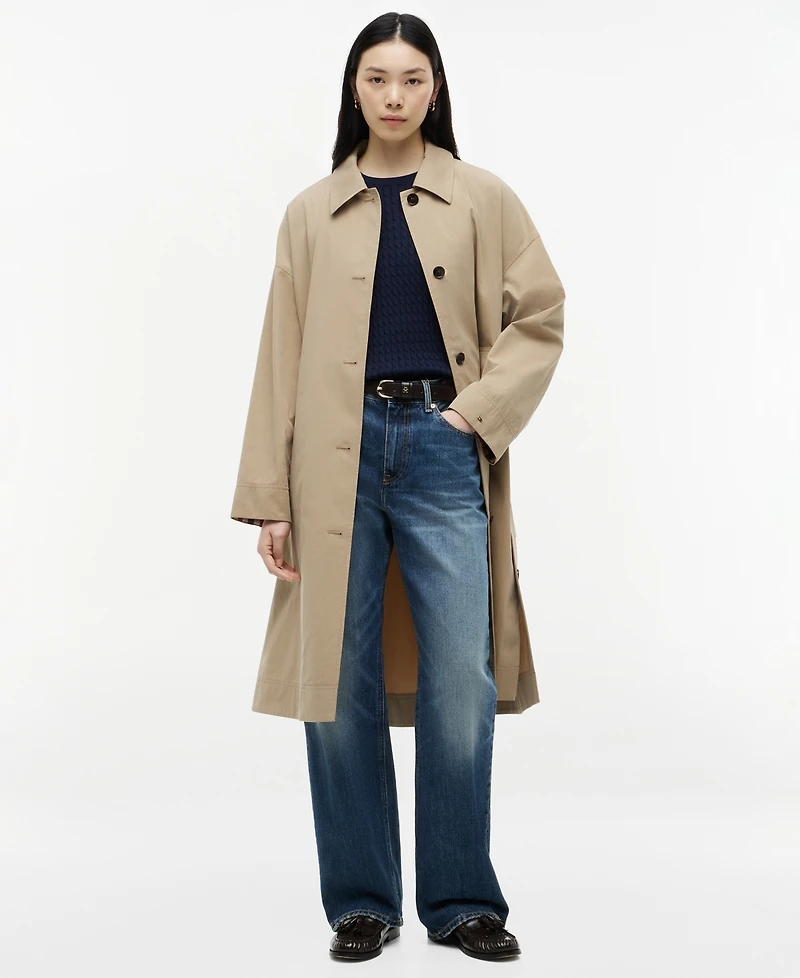 Tommy Hilfiger Women's Cotton Button-Front Coat