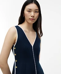 Tommy Hilfiger Women's Contrast Binding Sleeveless Dress