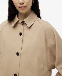 Tommy Hilfiger Women's Cotton Collared Long-Sleeve Jacket