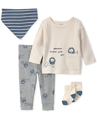 Carter's Baby Boys' Long-Sleeve Top and Pant 4-Piece Set