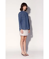 Walter Baker Women's Chambray Snap-Button Shirt