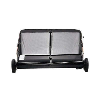 Sugift 52 in Tow Behind Yard Sweeper 26 cube.feet. Large Yard Sweeper