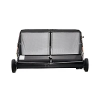 Sugift 52 in Tow Behind Yard Sweeper 26 cube.feet. Large Yard Sweeper