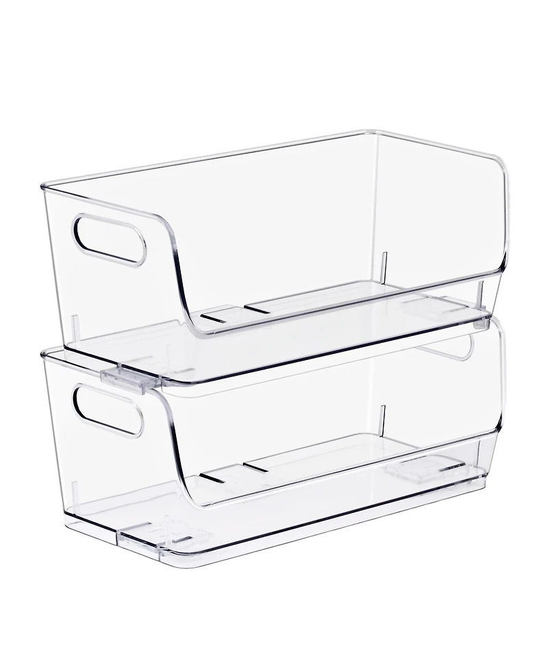 Sorbus Pack Small Wide Open Front Stackable Storage Bins for Kitchen Pantry Organization
