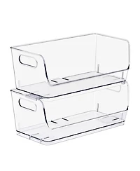Sorbus Pack Small Wide Open Front Stackable Storage Bins for Kitchen Pantry Organization