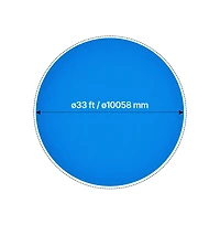 Sugift Solar Pool Cover 33 feet Round Pool Bubble Cover 8 Mil Pools Solar Blanket with Bubble and Pe