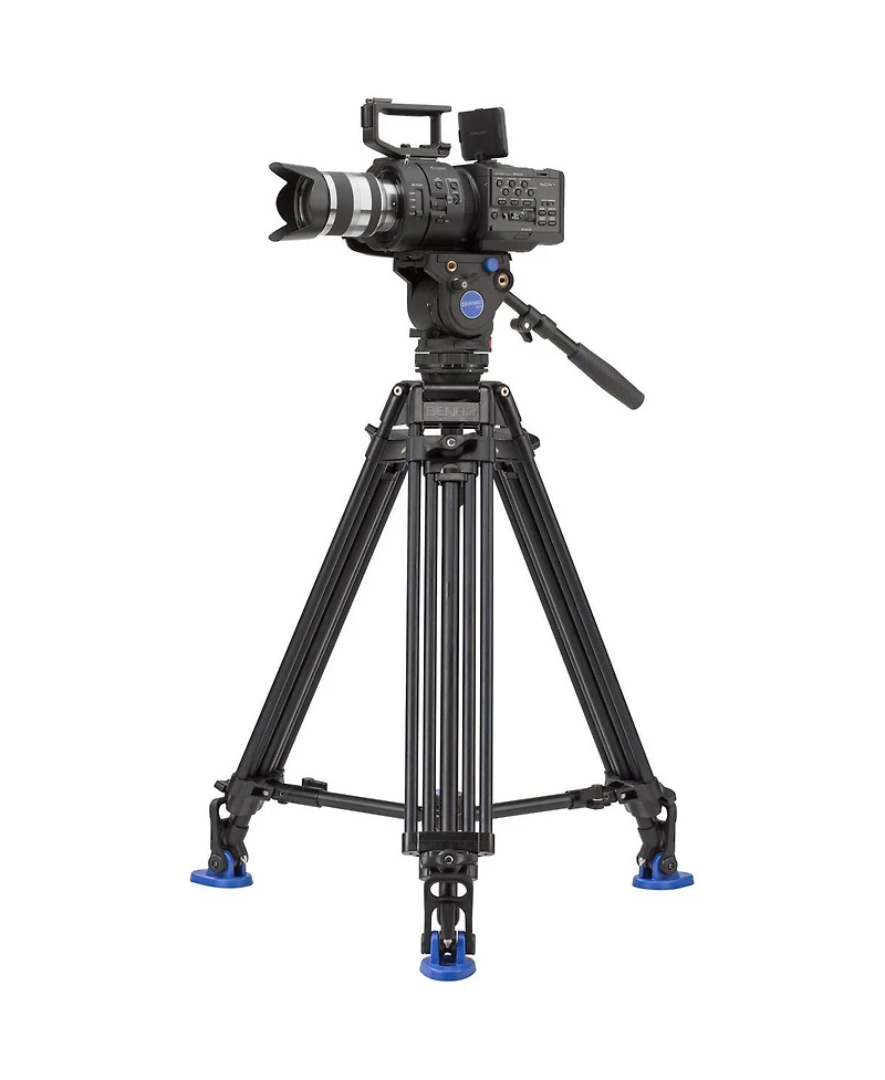 Benro BV4 Pro 3-Section Aluminum Video Tripod, Bundle with Dl-08 Dolly