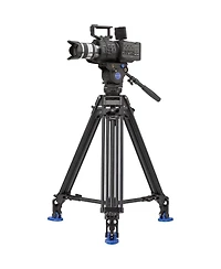 Benro BV4 Pro 3-Section Aluminum Video Tripod, Bundle with Dl-08 Dolly