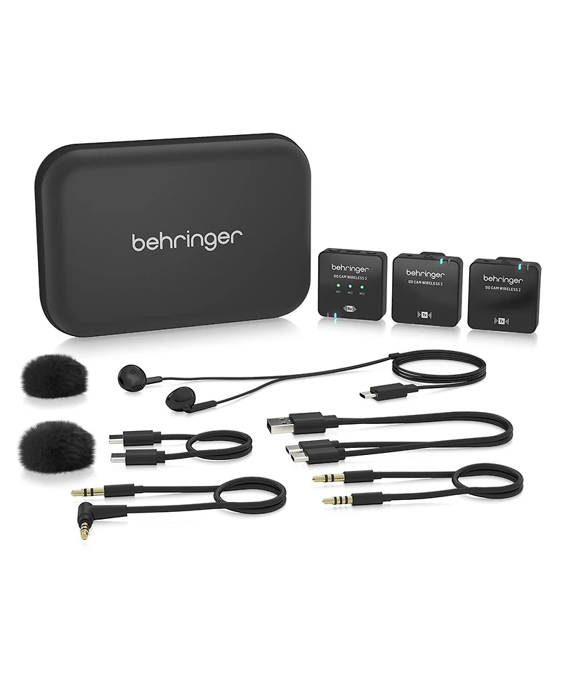 Behringer Go Cam Wireless 2 Digital Dual Clip-On Microphone System for Content Creators