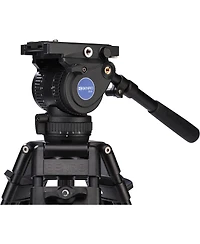 Benro BV8 3-Section Aluminum Alloy Twin Leg Video Tripod with Video Head and ML08 Mid-Level Spreader