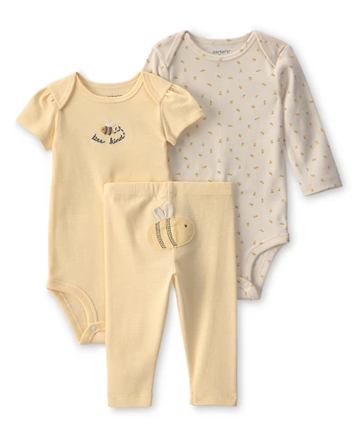Carter's Baby Girl's Bee Bodysuit & Pant 3-Piece Set