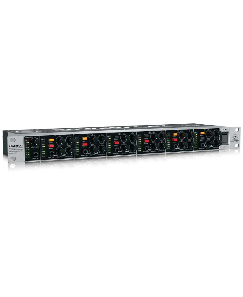 Behringer Powerplay HA6000 6-Channel High-Power Headphones Mixing and Distribution Amplifier