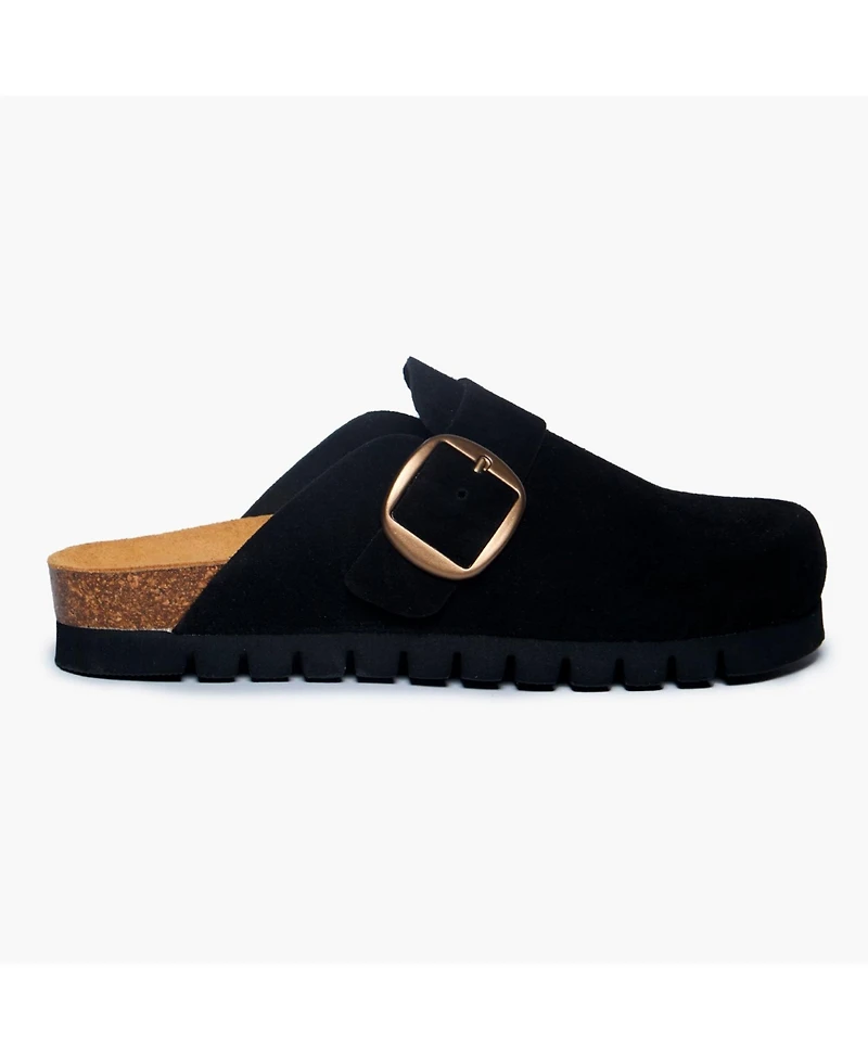 Plakton Women's Clog Suede Bell