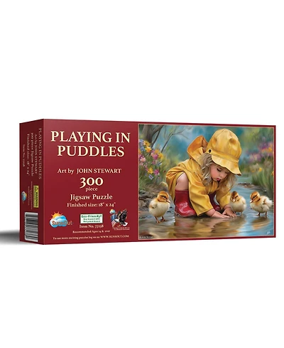 SunsOut Playing in puddles 300 piece Jigsaw Puzzle for Adults