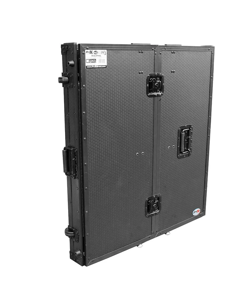ProX Xs-djstn Transformer Series Fold-Away Dj Performance Desk Facade with Wheels