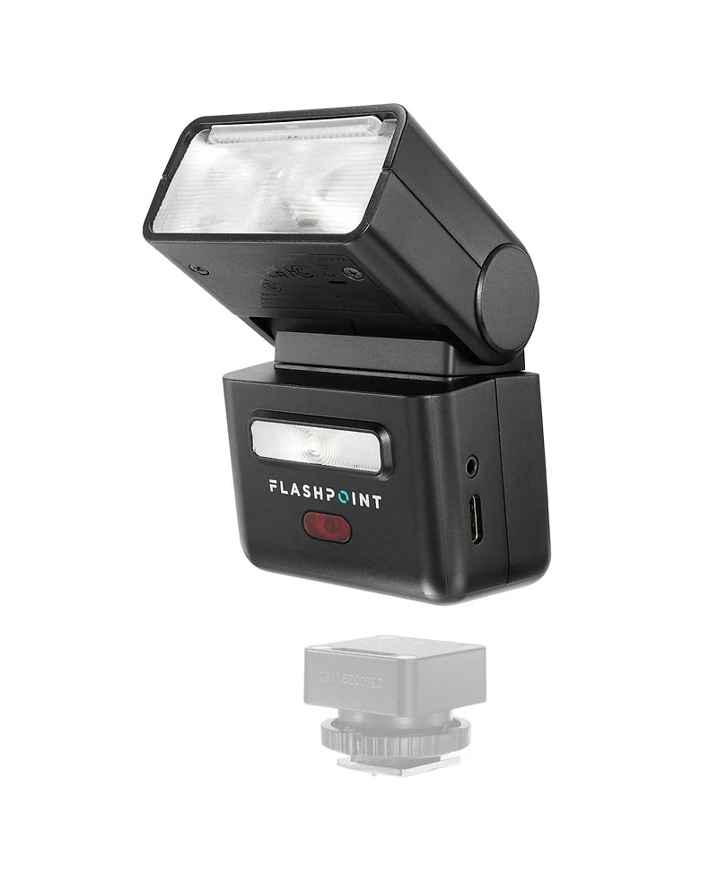 Flashpoint iT32 Compact R2 Ttl Mini Camera Flash with Detachable Magnetic X5-l Interchangeable Hot Shoe Module and Wireless Trigger