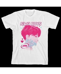 Kpop Demon Hunters Boys Face Jinu Youth Crew Neck Short Sleeve T-shirt