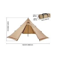 Sugift Hot Tent for Persons Portable Winter Tipi Tent with Stove Jack