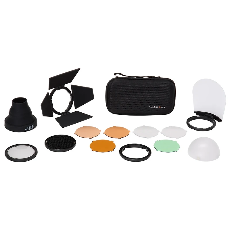 Flashpoint Zoom Li on X Pro R2 Ttl On-Camera Round Speedlight Flash for Sony with Round Head Flash Accessory Kit