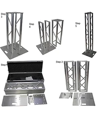 ProX Xt-FTP328-656 Flex Tower Totem Package with Road Case (Adjustable 2m or 1m)