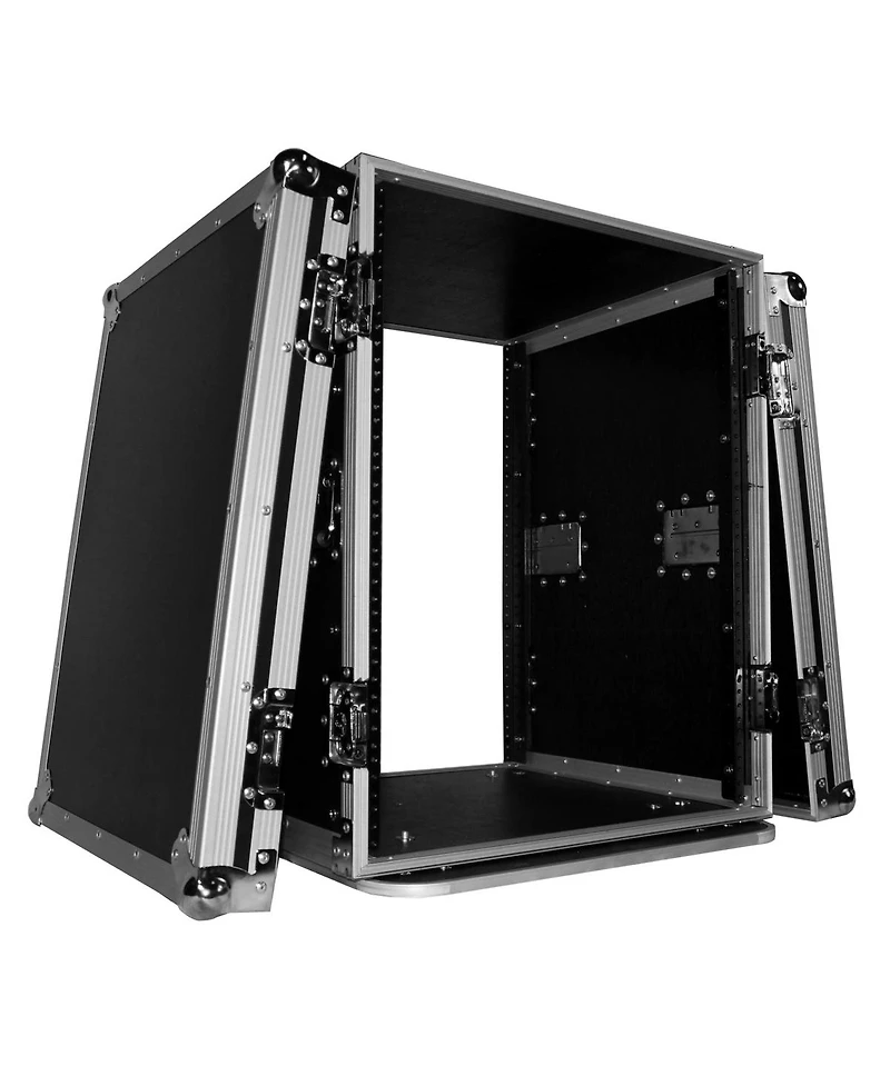 ProX T-14RSS 14U Ata Deluxe Flight Road Case with 4" Casters for Amplifier Rack Mount Module, 19" Rail Depth